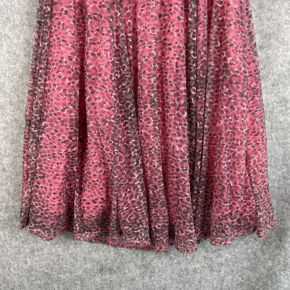 Torrid Betsey Johnson Skater Dress Womens 12‎ Black Pink Mesh Tulle Leopard NEW - Picture 14 of 16